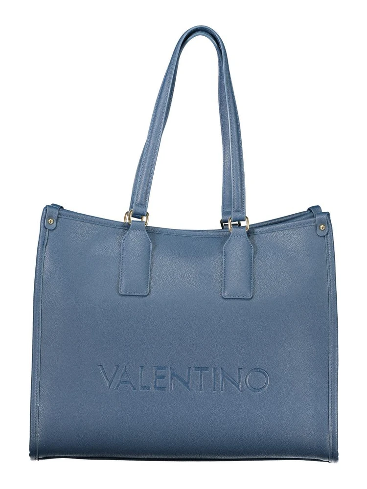 Blu Polyurethane Women Handbag