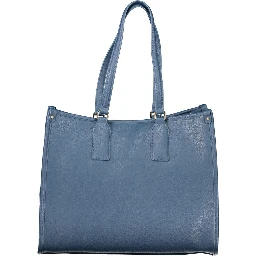 Blu Polyurethane Women Handbag
