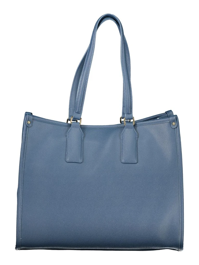 Blu Polyurethane Women Handbag
