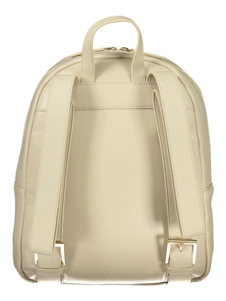 Beige Polyurethane Women Backpack alternative