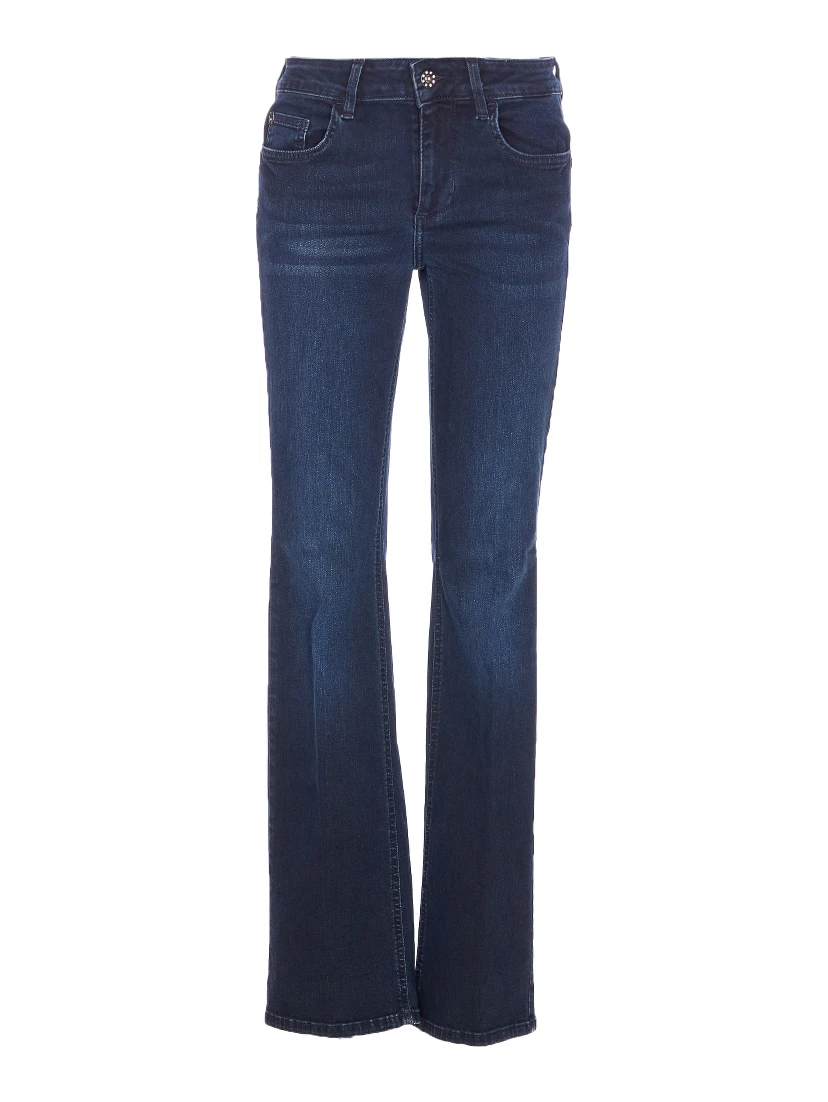 High-rise Flared Jeans In Blue
