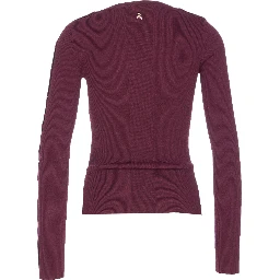 V-neck ribbed sweatshirt