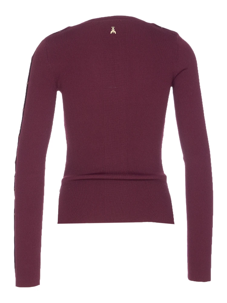 V-neck ribbed sweatshirt alternative