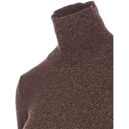 high-neck ribbed dress