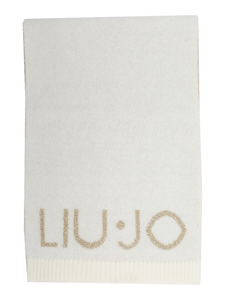 metallic-logo scarf