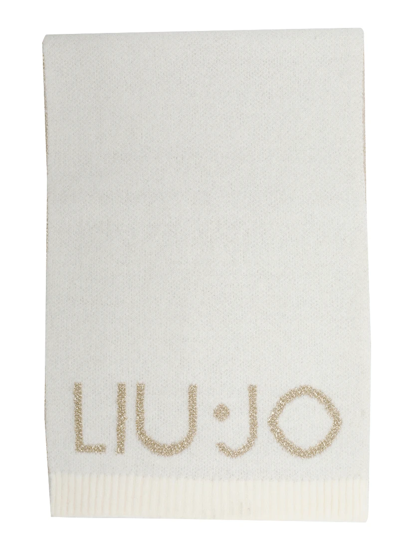 metallic-logo scarf