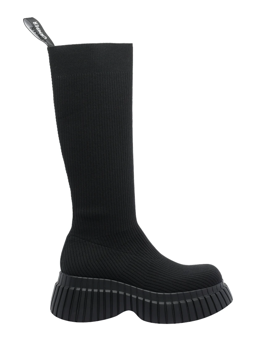 Pix BCN ribbed-knit boots