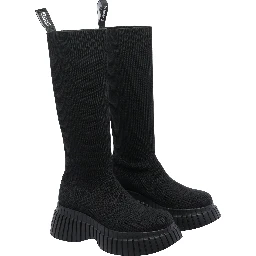 Pix BCN ribbed-knit boots