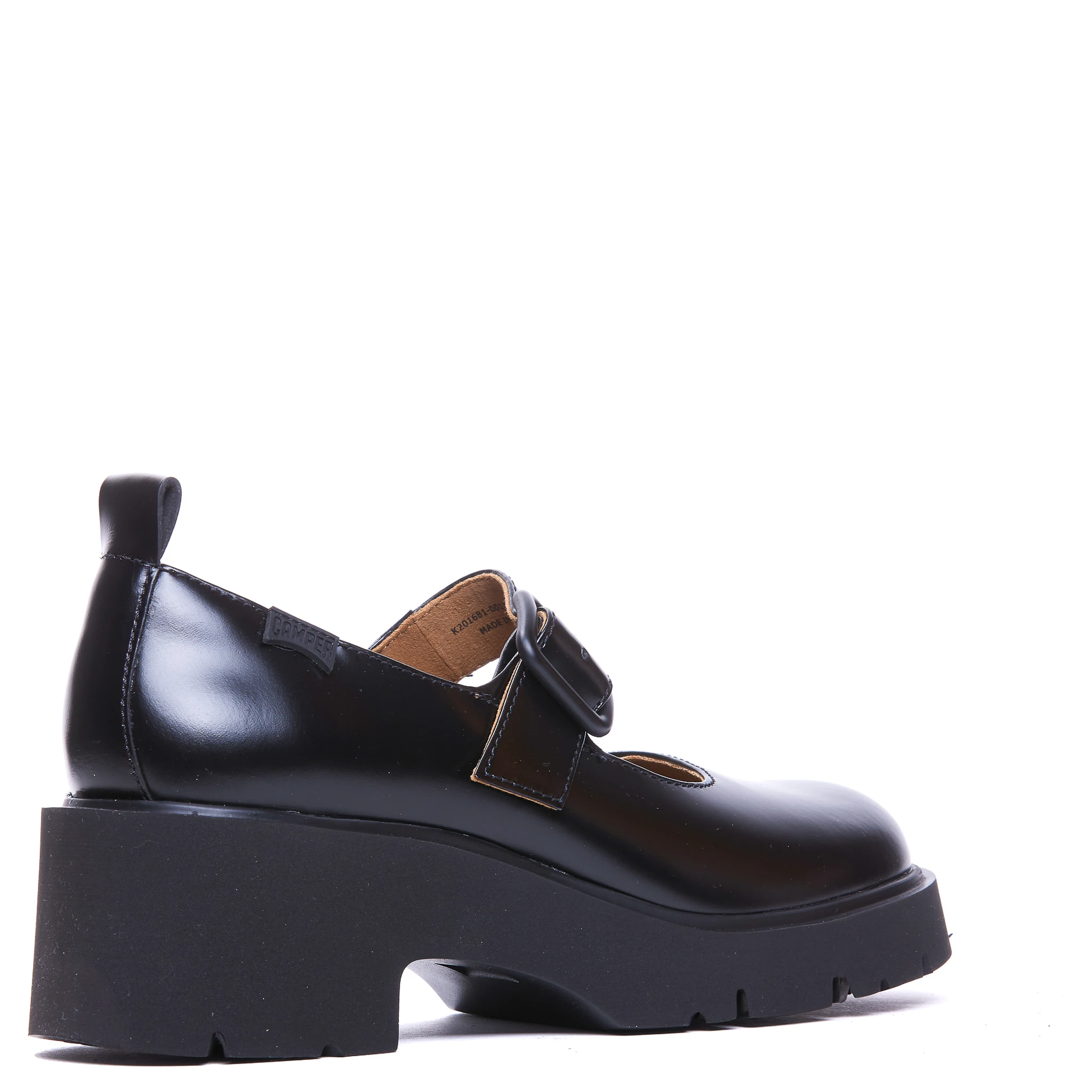 حذاء كامبر مسطح أسود