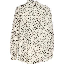 Floral-pattern button-down shirt