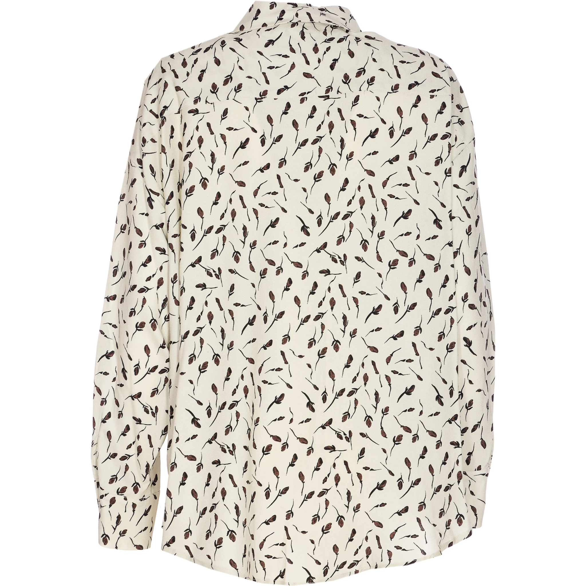 Floral-pattern button-down shirt