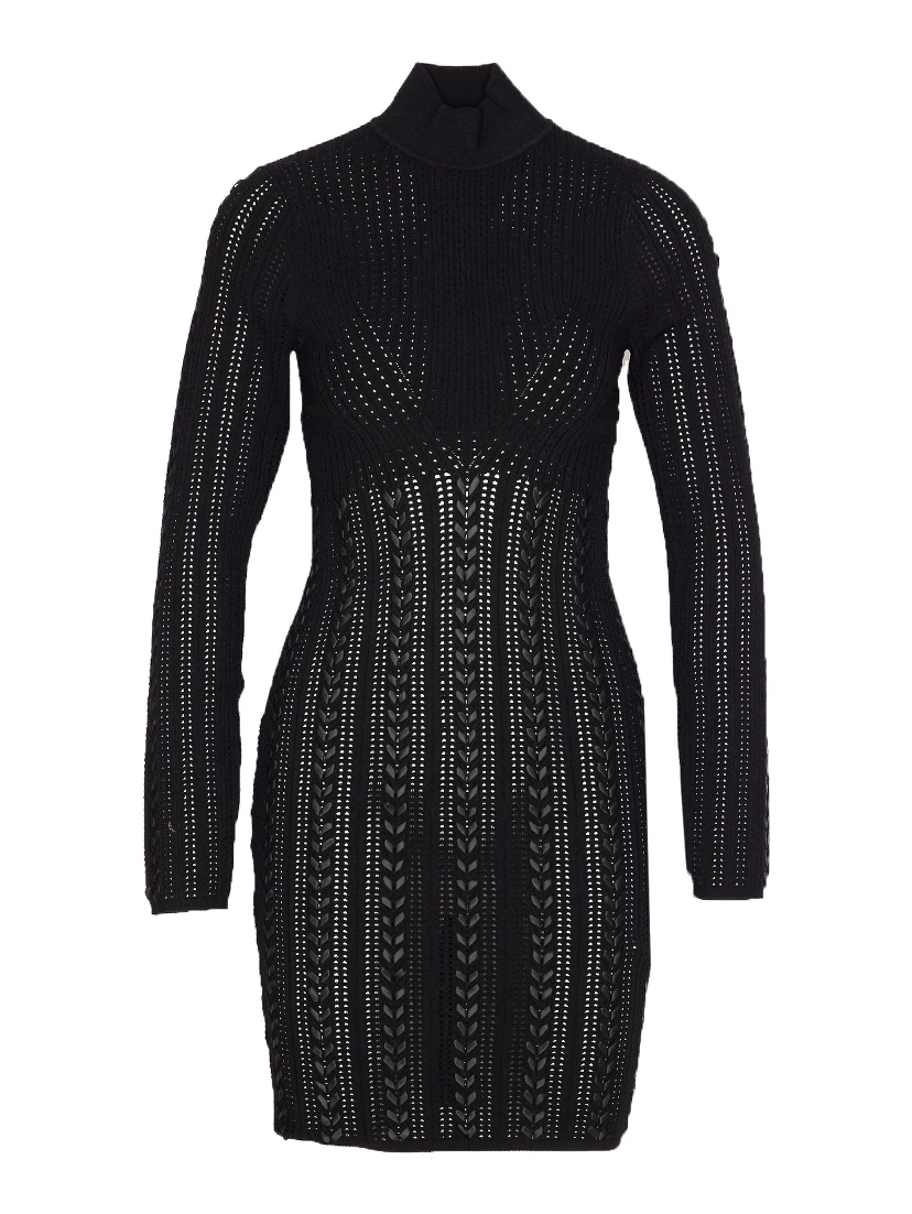 punched braided ribbon dress