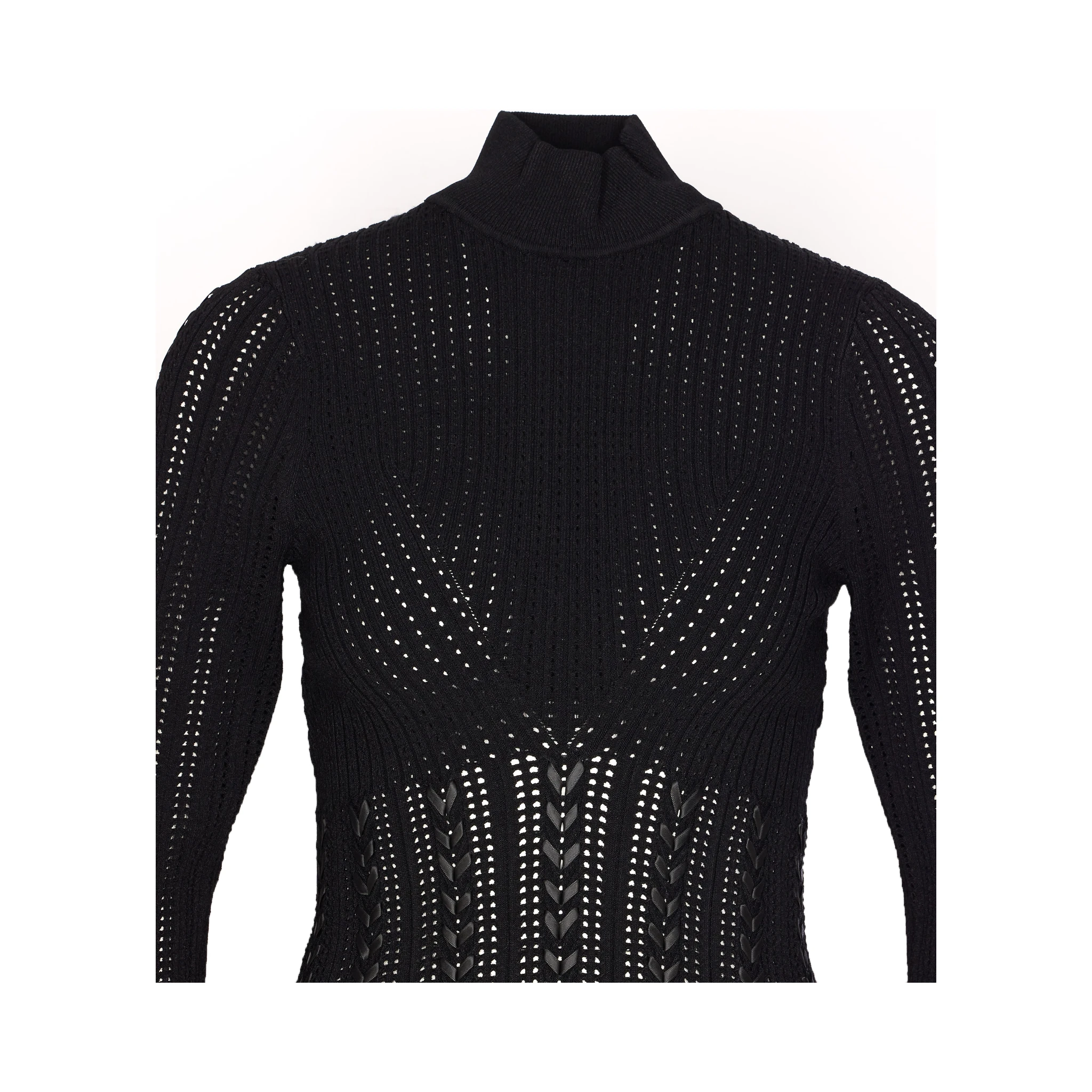 punched braided ribbon dress