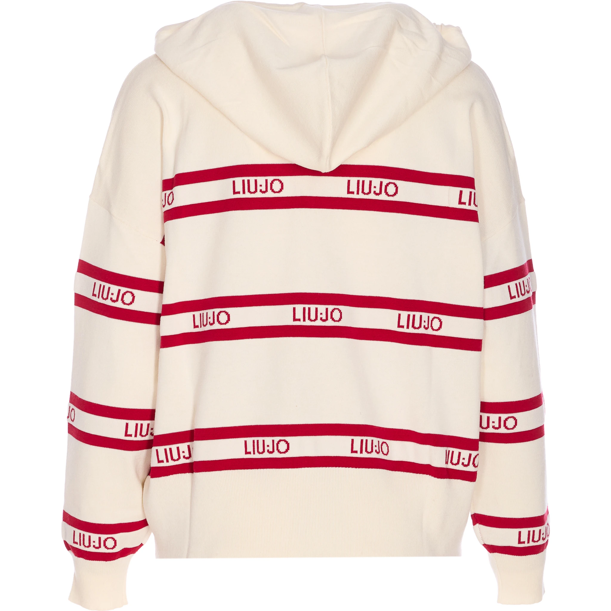 logo-intarsia striped sweater