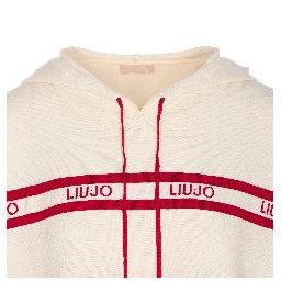 logo-intarsia striped sweater