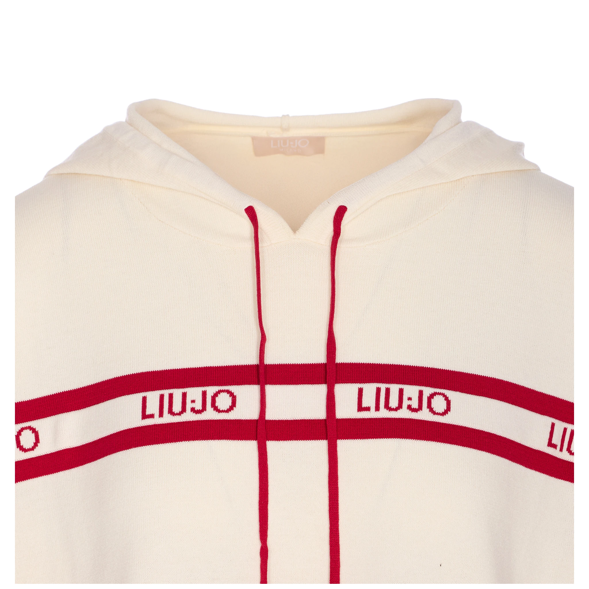 logo-intarsia striped sweater