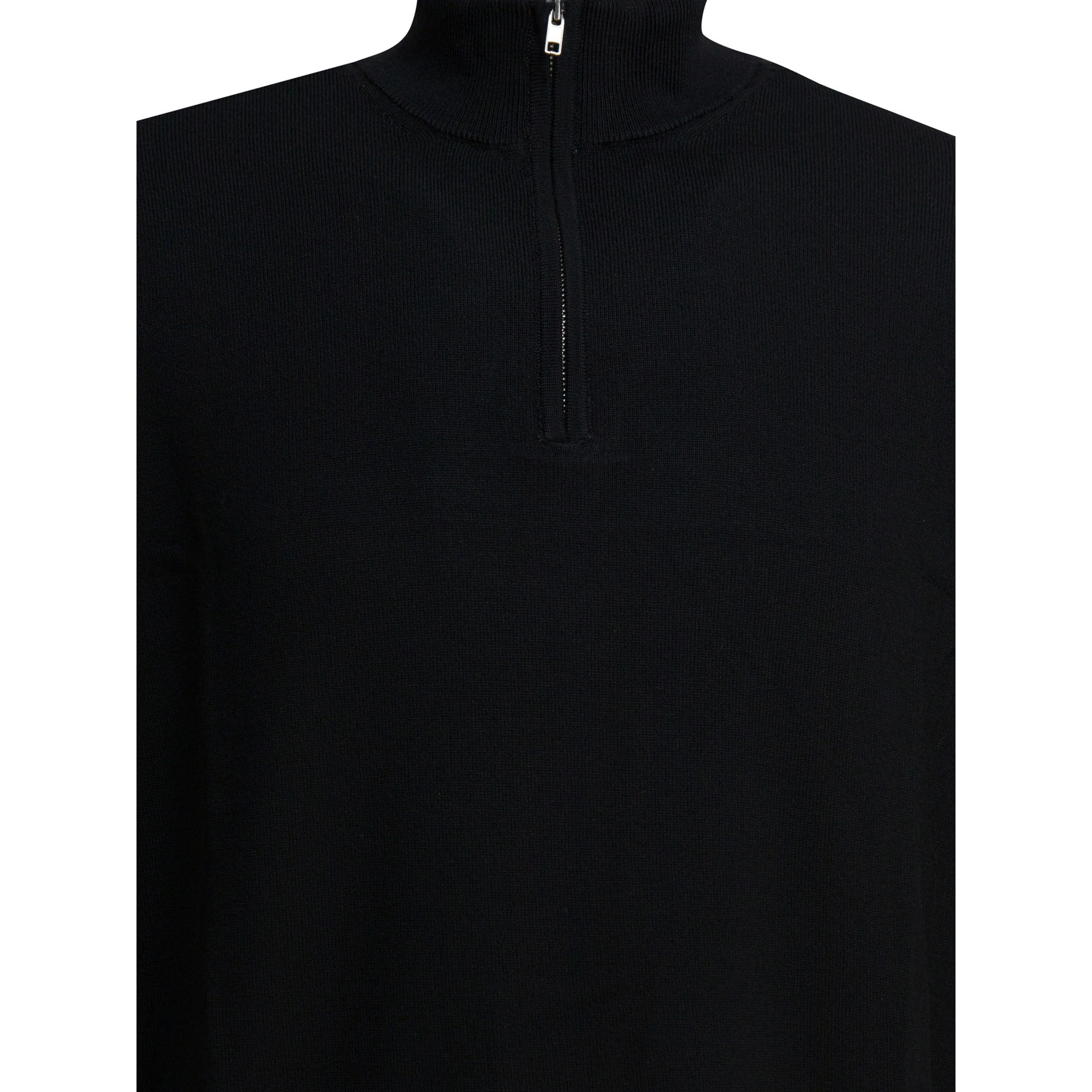 "Sergio" merino wool polo sweater