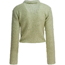 Mohair and wool polo sweater