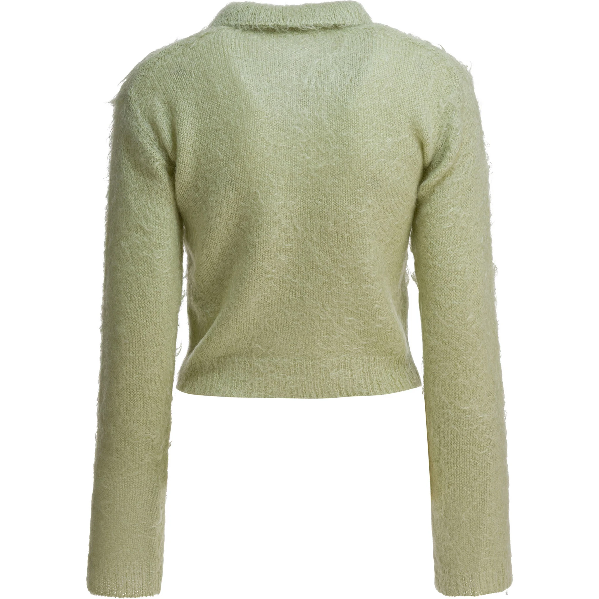 Mohair and wool polo sweater