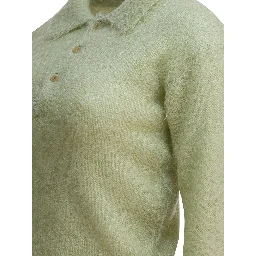 Mohair and wool polo sweater