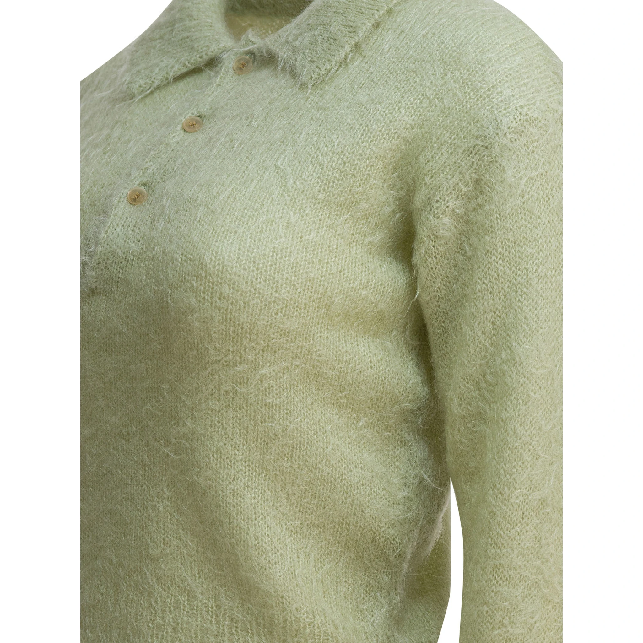 Mohair and wool polo sweater