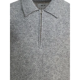 "Alfie" alpaca-blend polo sweater