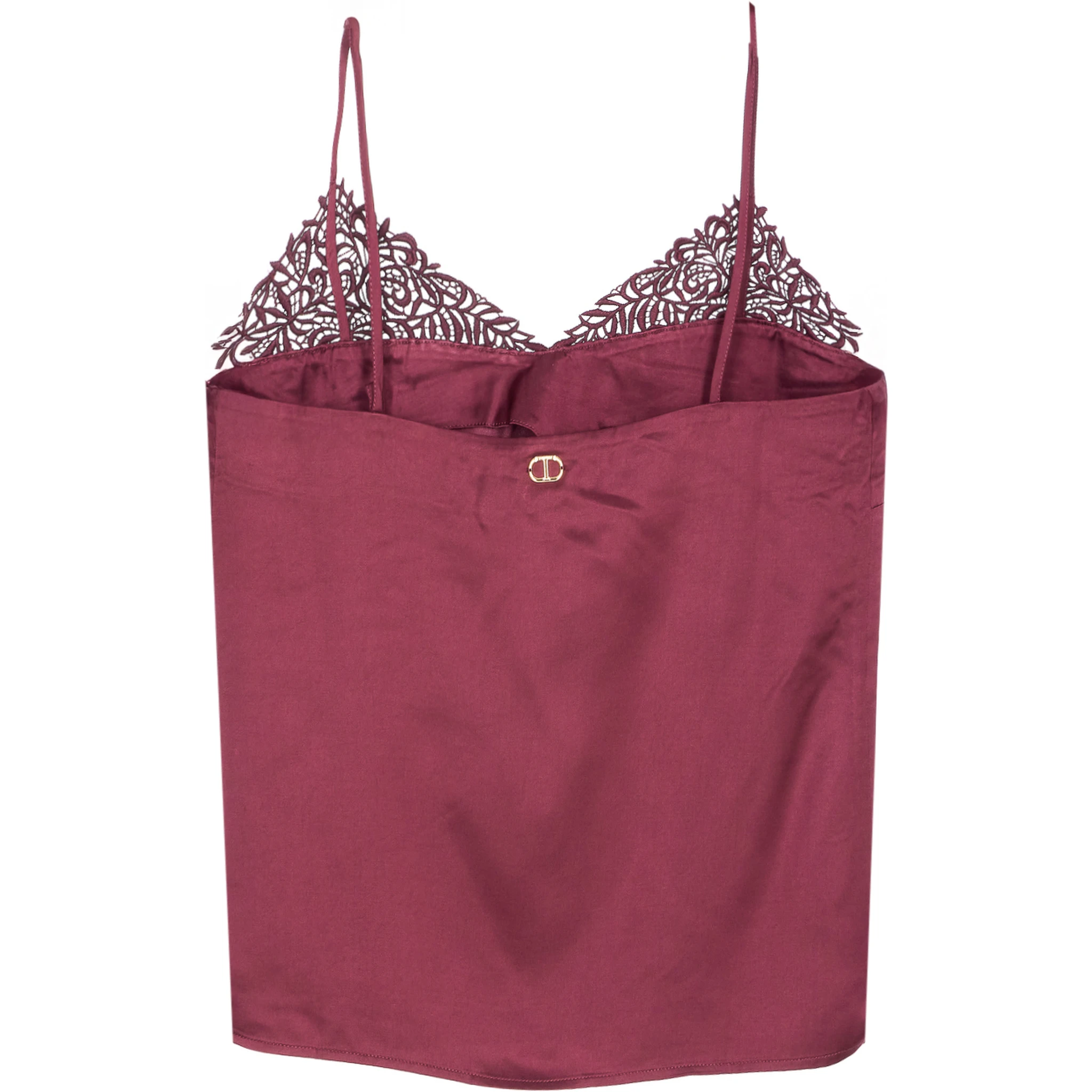 طقم علوي أحمر مكون من قطعتين