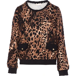 leopard-print embellished sweater