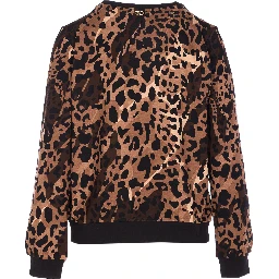 leopard-print embellished sweater
