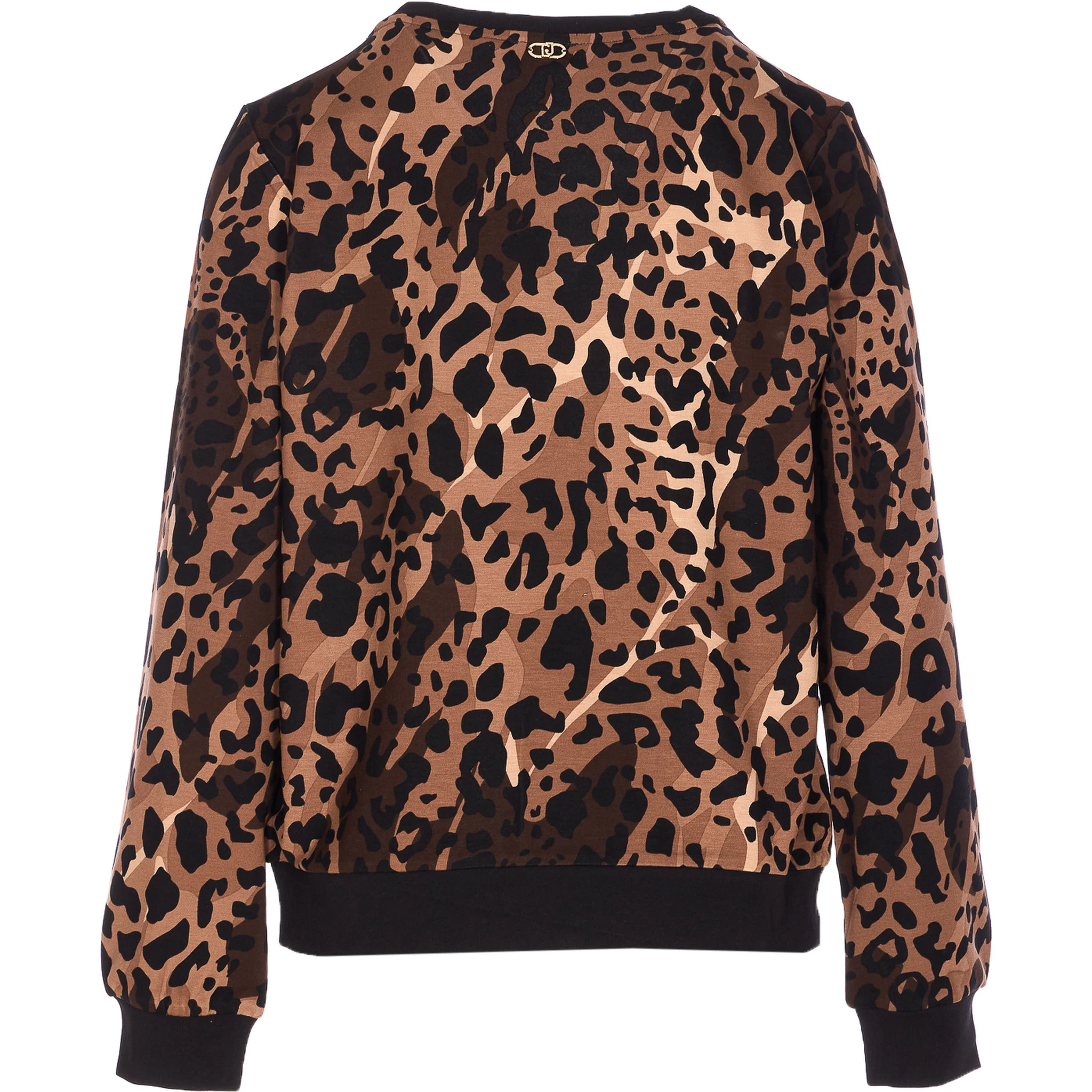leopard-print embellished sweater