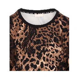 leopard-print embellished sweater