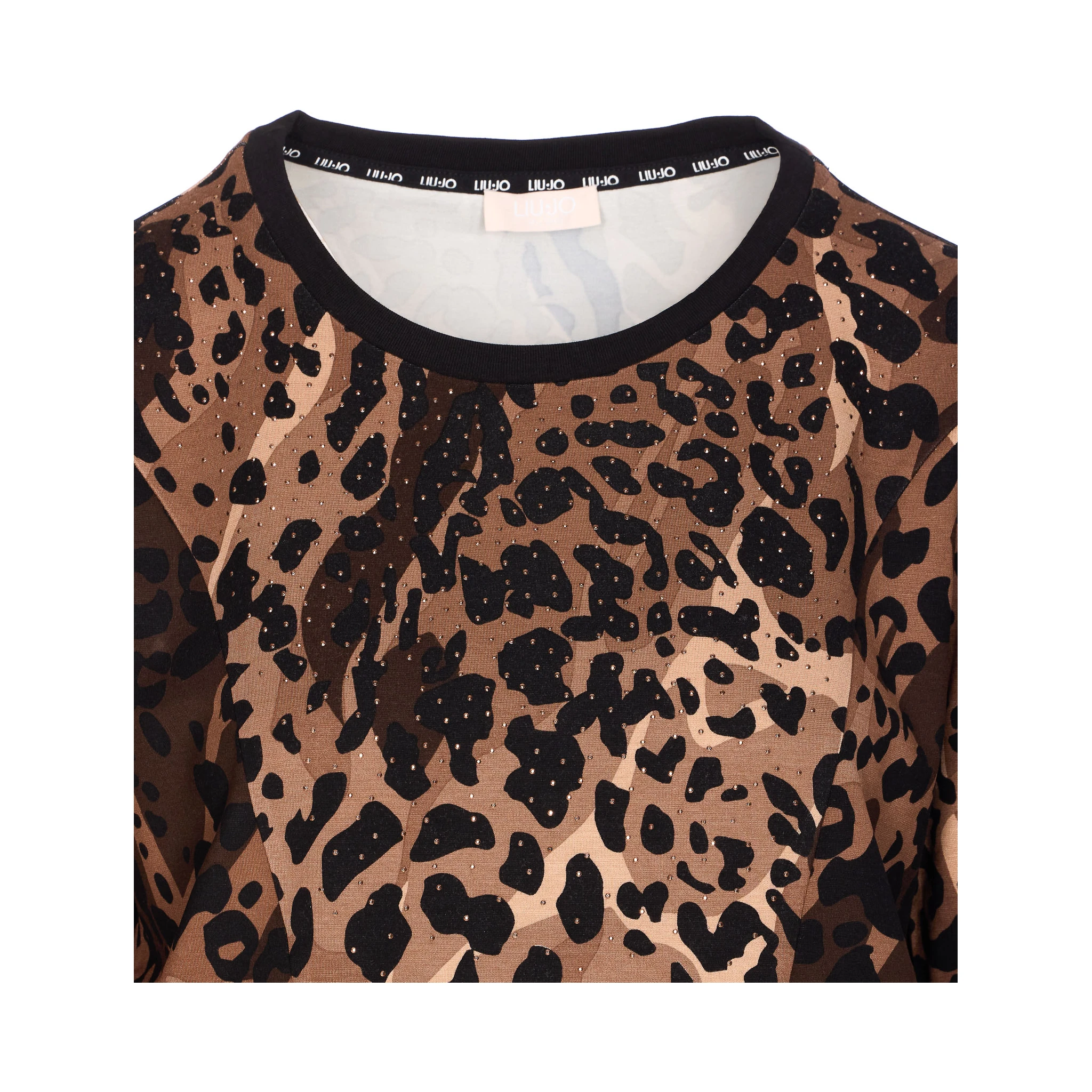 leopard-print embellished sweater
