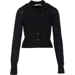 button-front collar cardigan