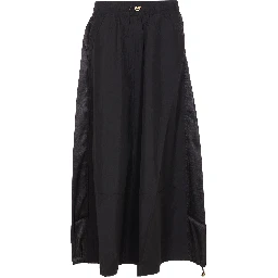 Elasticated-Waist Midi Skirt