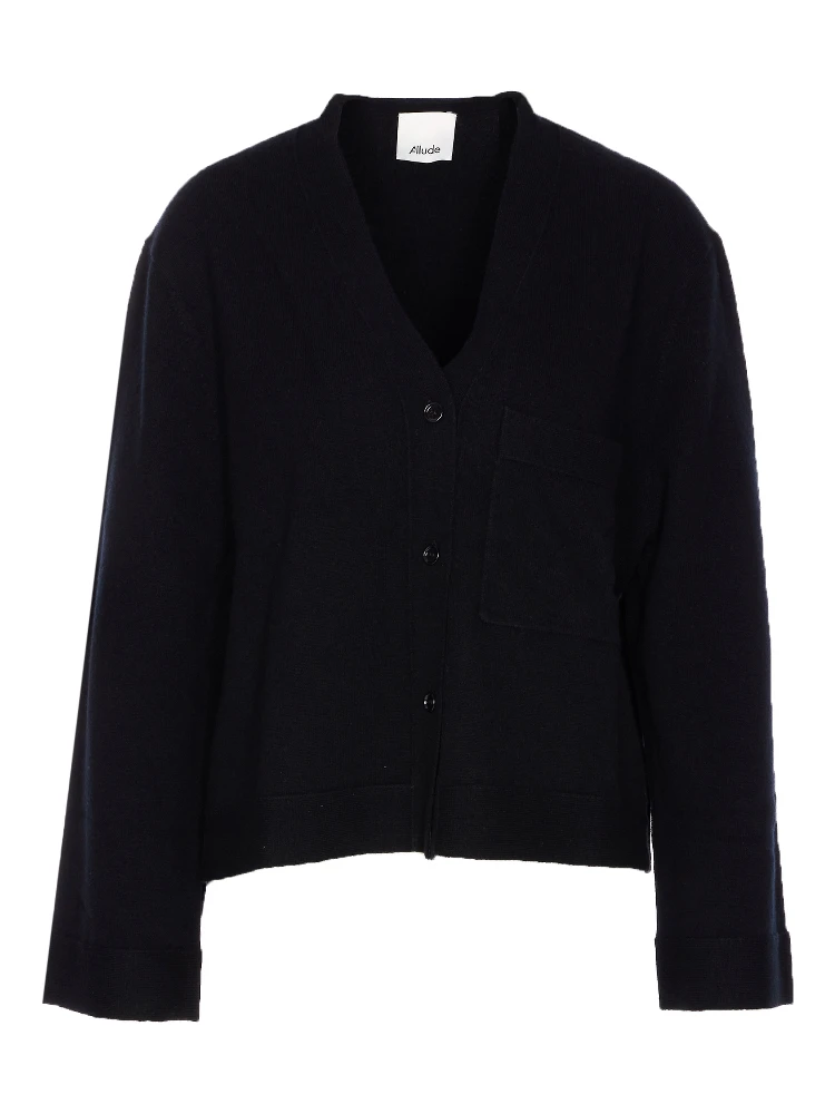 buttoned-front pocket cardigan
