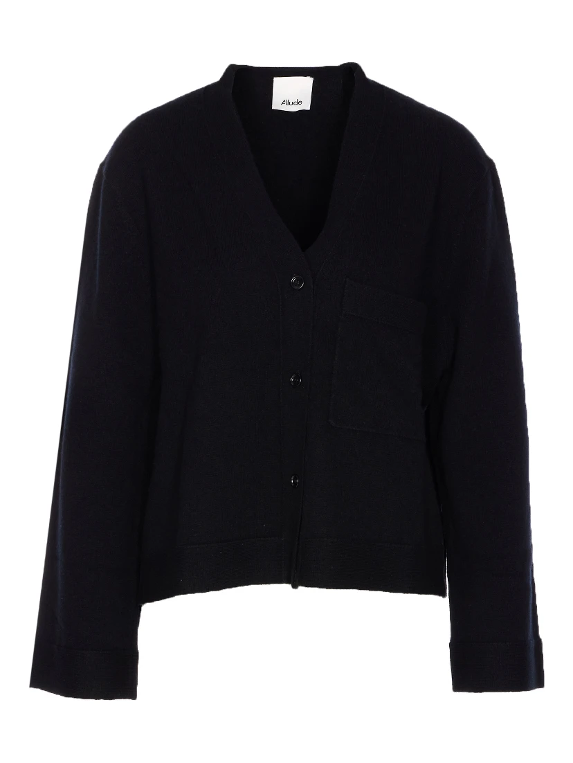 buttoned-front pocket cardigan