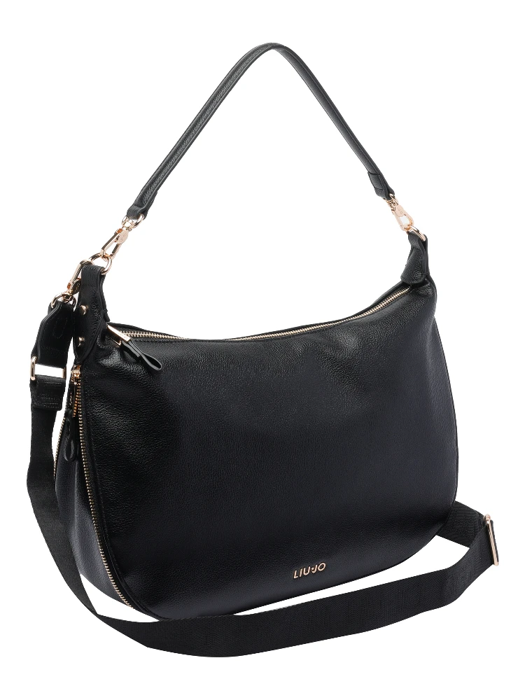 medium zip-detail shoulder bag alternative