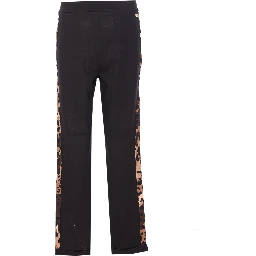 بنطال مستقيم مقسم إلى أجزاء بنقشة جلد النمر