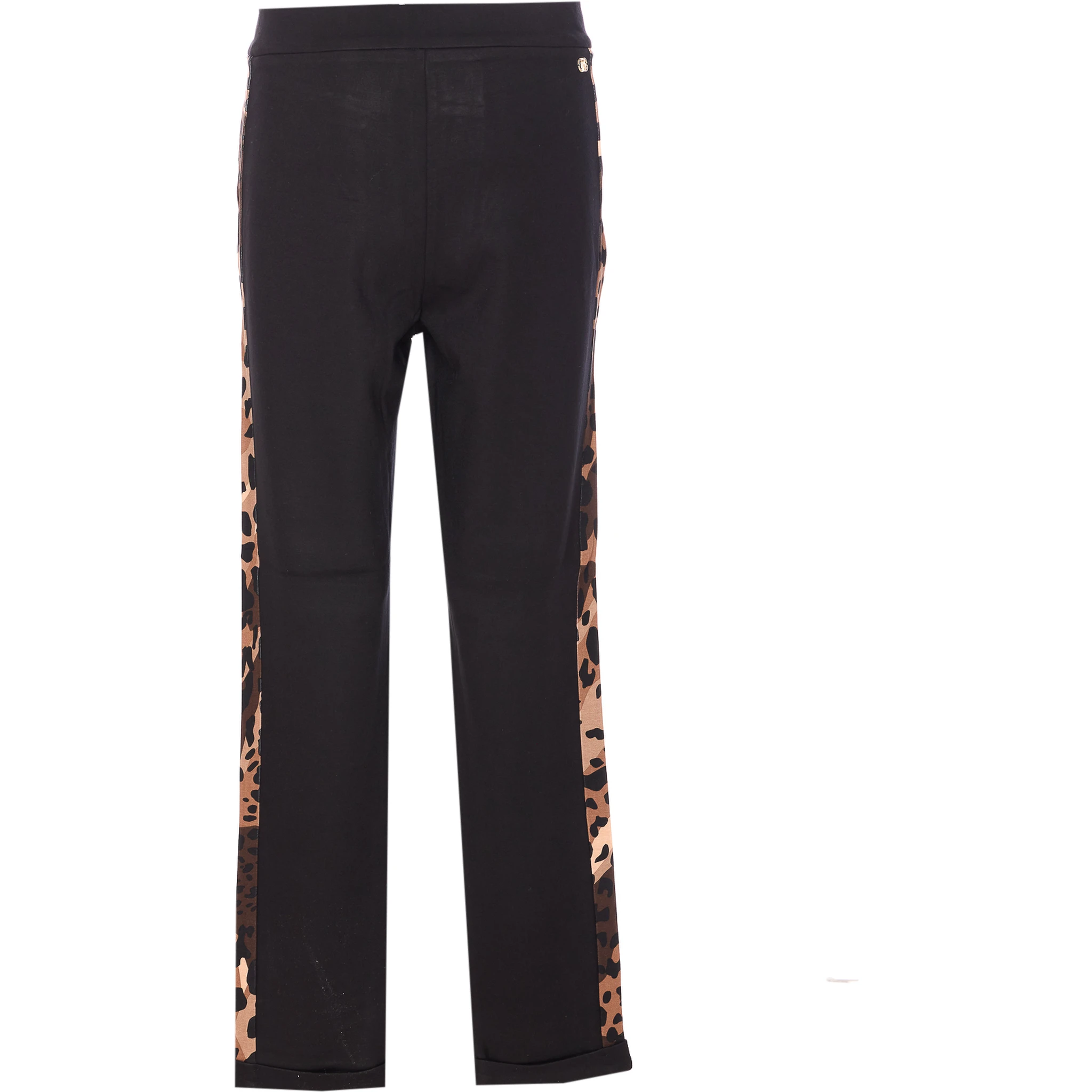 بنطال مستقيم مقسم إلى أجزاء بنقشة جلد النمر