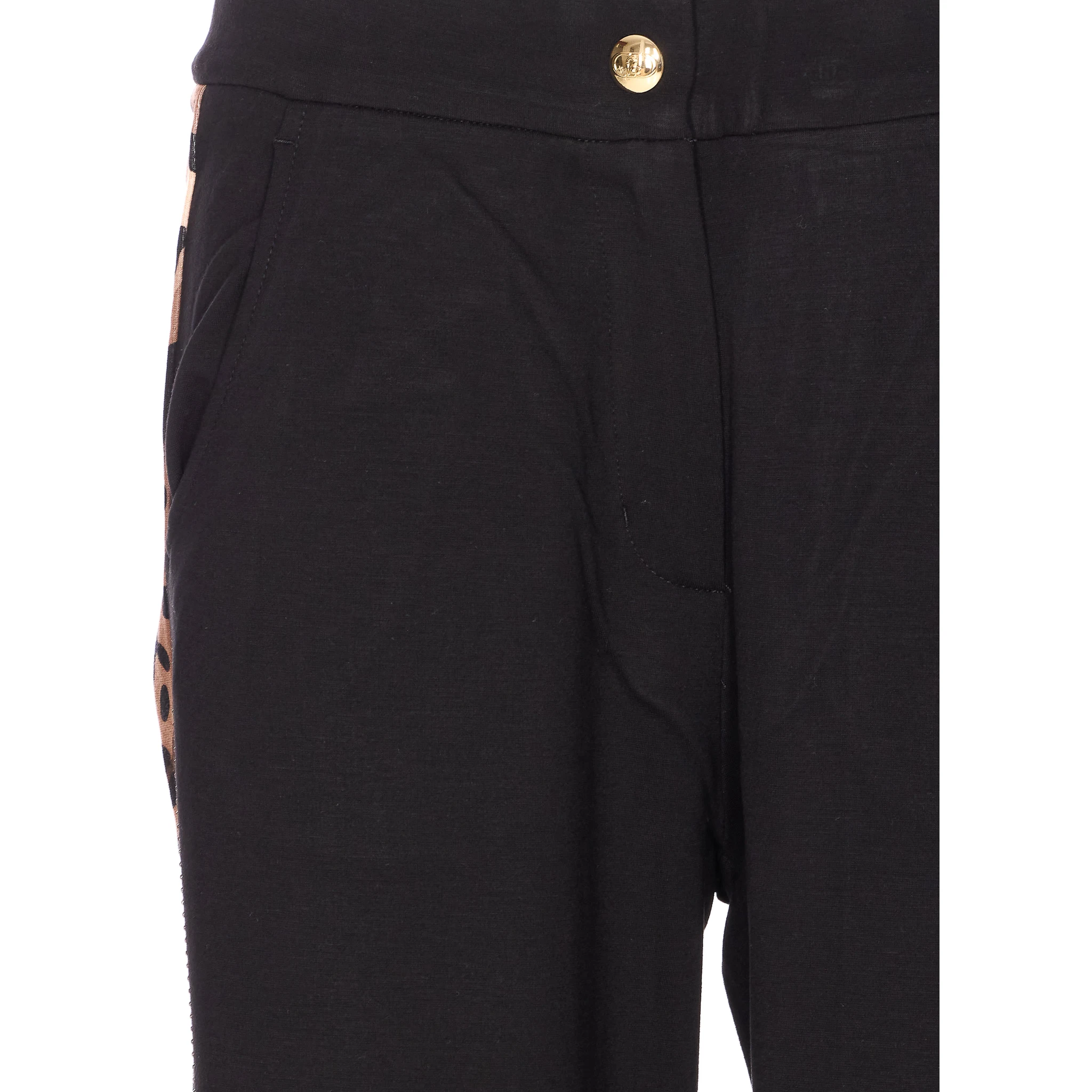 بنطال مستقيم مقسم إلى أجزاء بنقشة جلد النمر