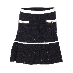 sequin-embellished ruffled skirt