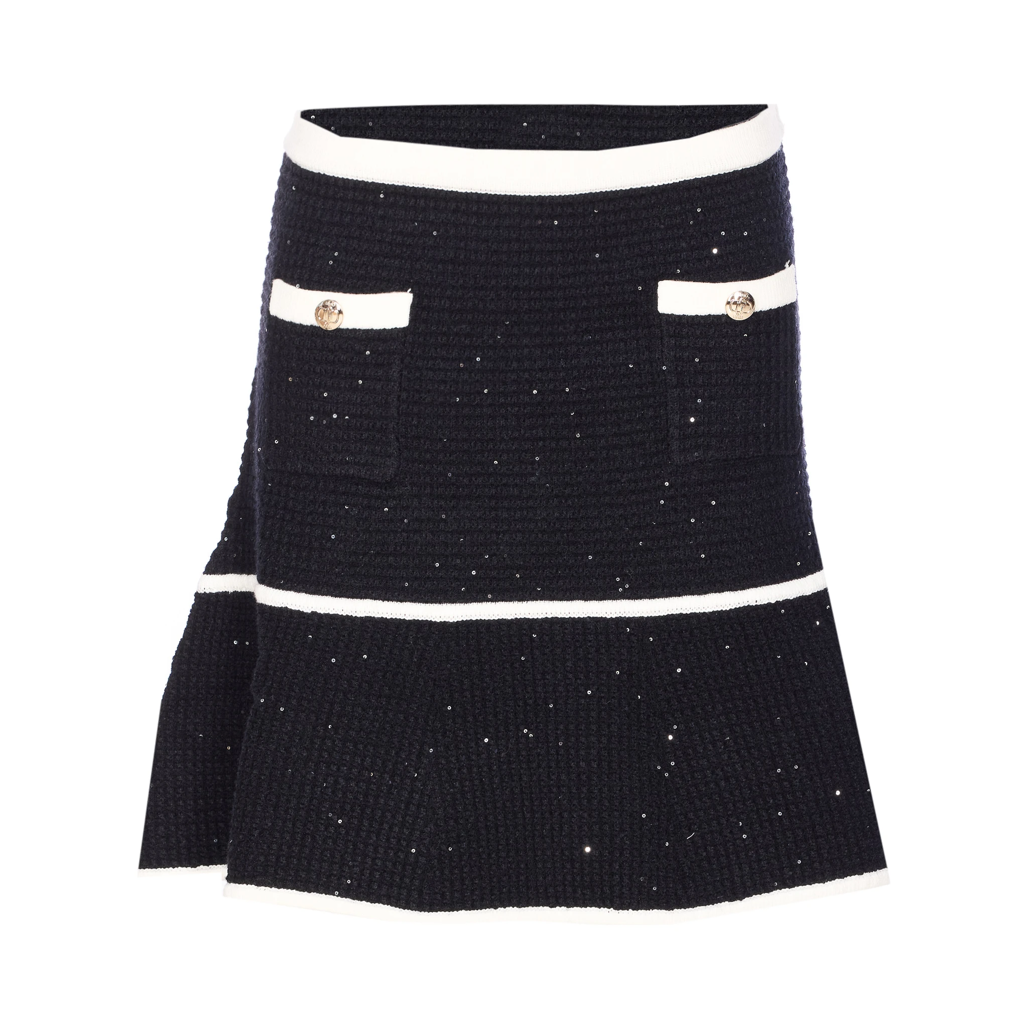 sequin-embellished ruffled skirt