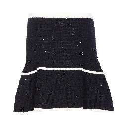 sequin-embellished ruffled skirt