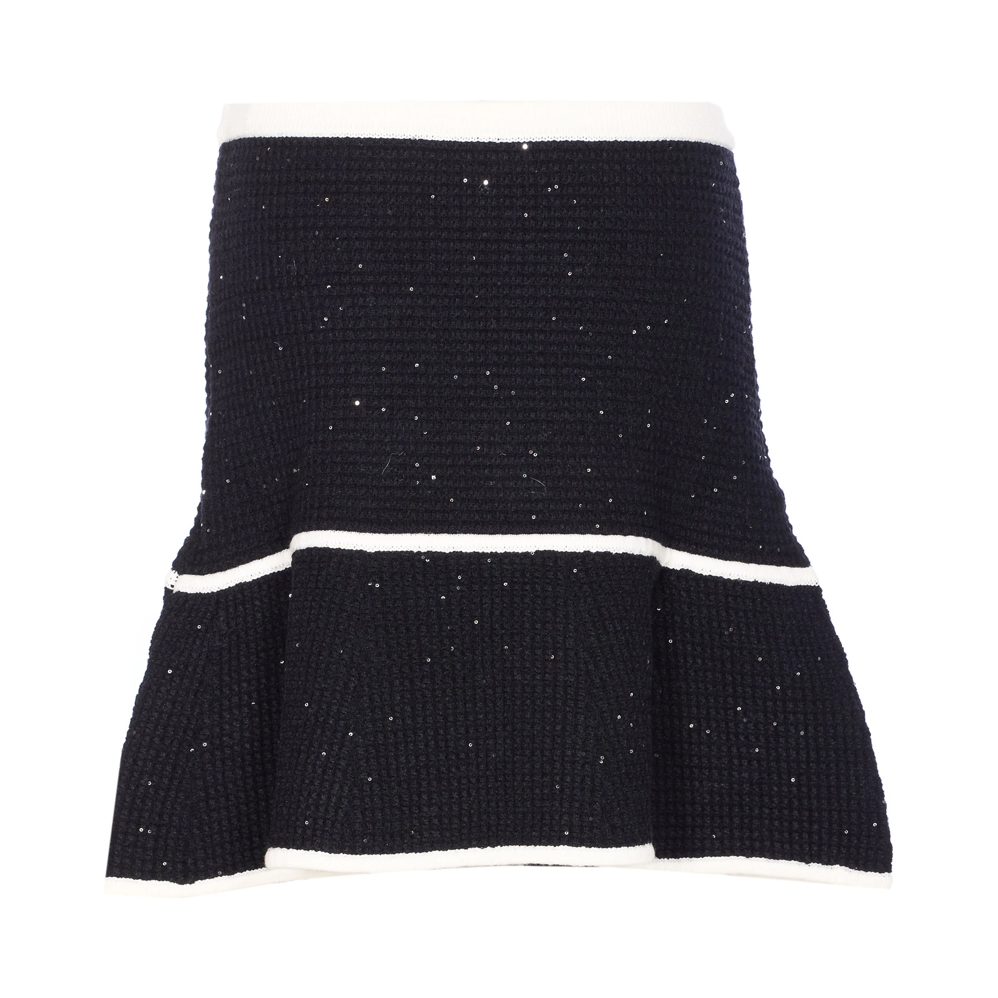 sequin-embellished ruffled skirt