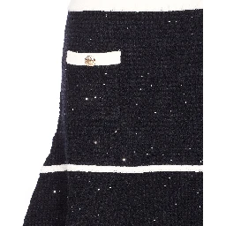 sequin-embellished ruffled skirt