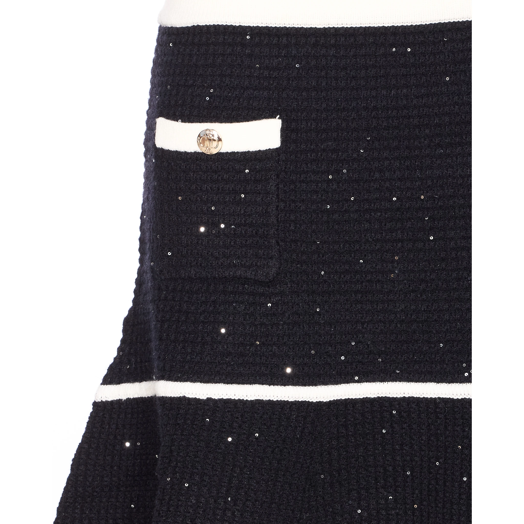 sequin-embellished ruffled skirt