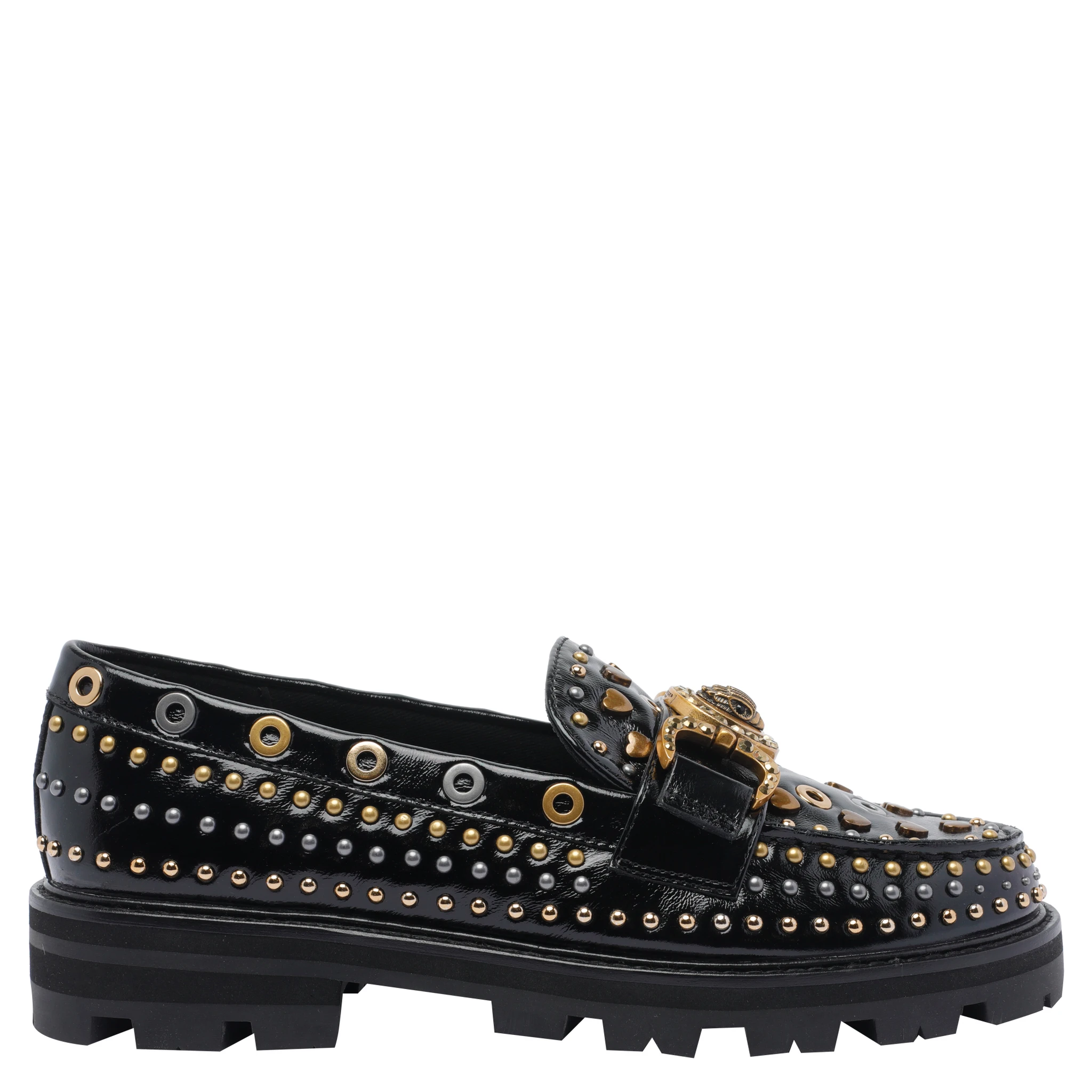 Mansion stud-embellished buckle loafers