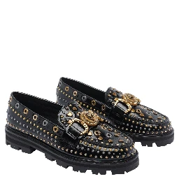 Mansion stud-embellished buckle loafers
