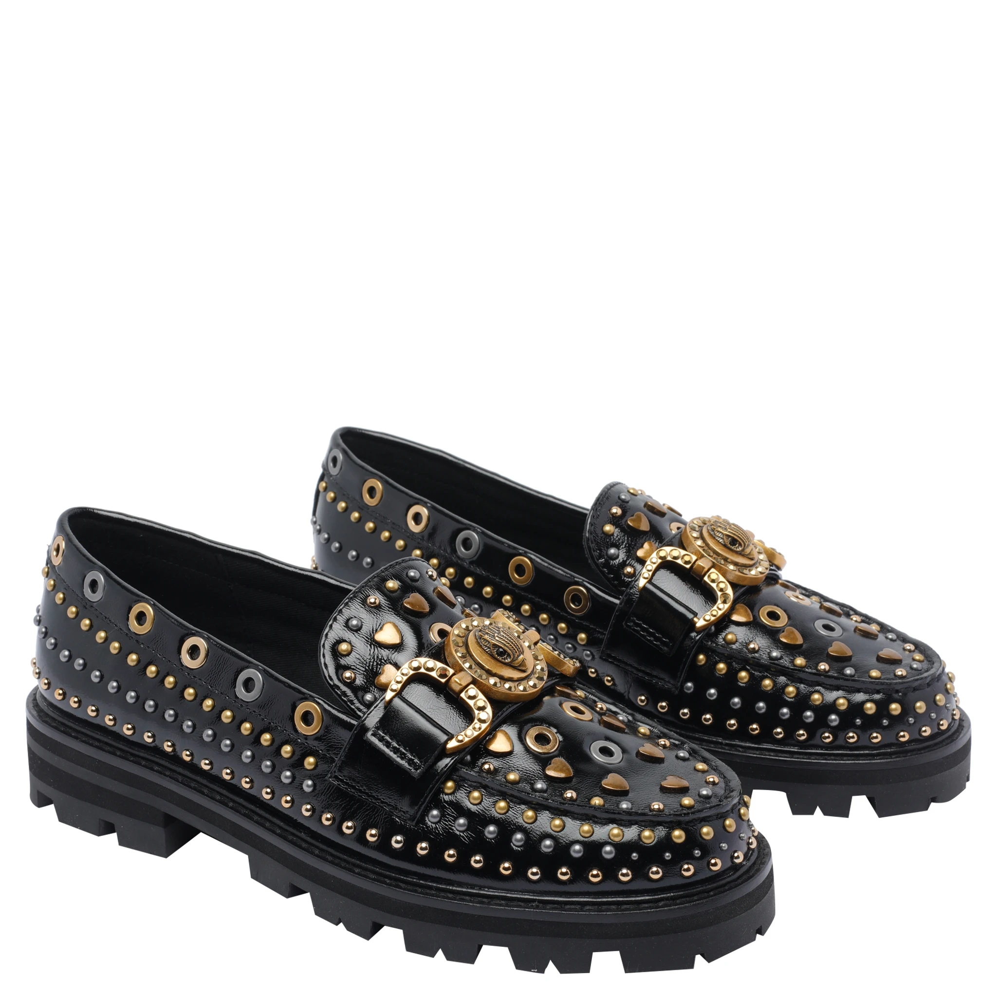 Mansion stud-embellished buckle loafers