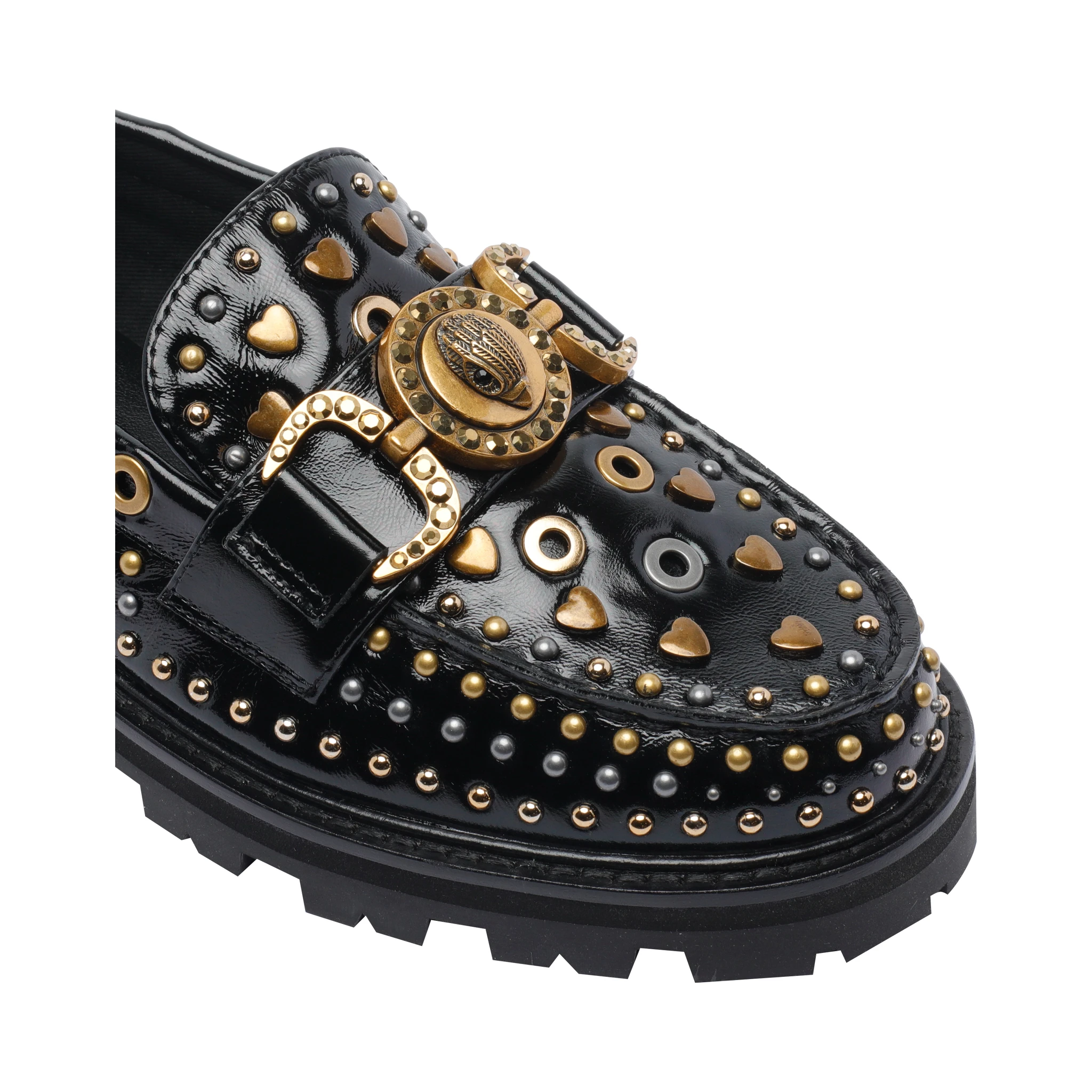 Mansion stud-embellished buckle loafers